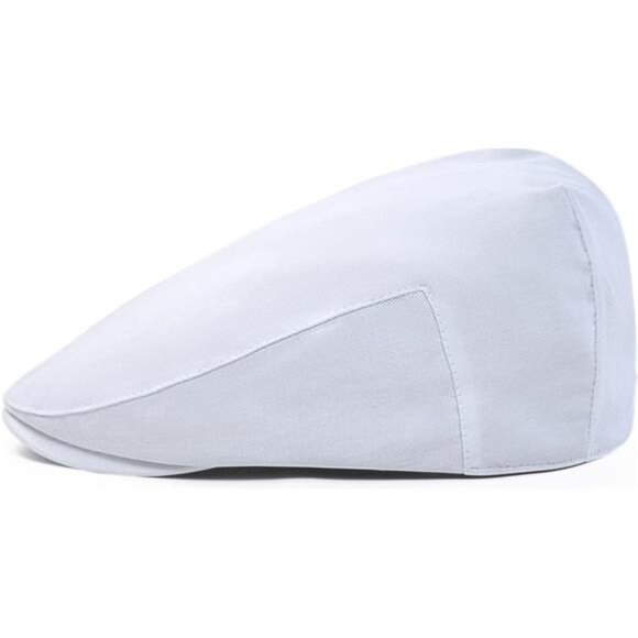 Men's Cotton Flat Cap Ivy Gatsby Newsboy Hat Summer Driving Scally Cap Thin Cap - Picture 2 of 8